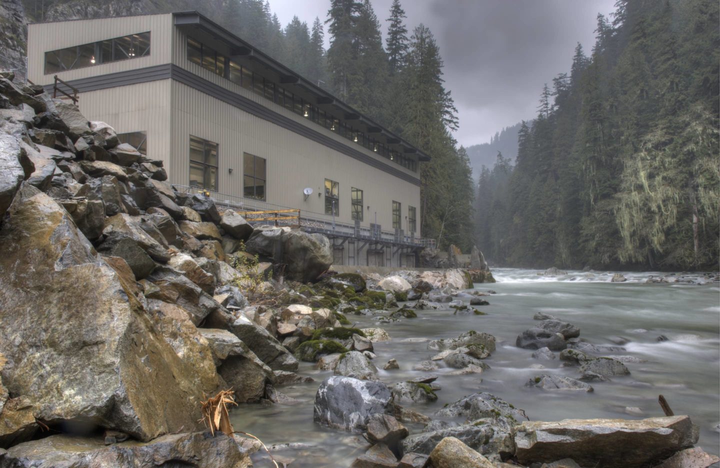 bbp ashlu creek run-of-river hydroelectric plant exterior